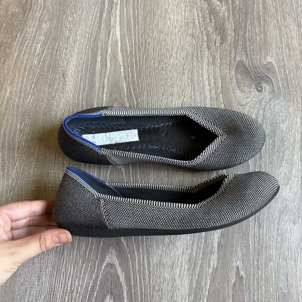 Rothy's Retired Grey Birdseye Classic Ballet